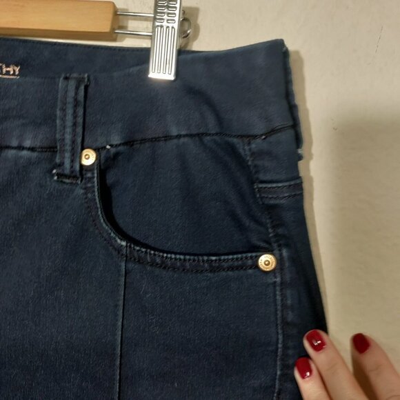 Melissa McCartney Seven7 Flare Jeans Women's Size 16 Dark Blue - Picture 10 of 14